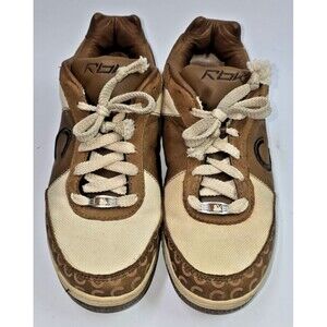 REEBOK MLB CHICAGO CUBS TAN BROWN/WHITE LEATHER SHOES SIZE 8.5